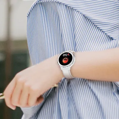 HK43 Bluetooth Calling Offline Payment NFC Female Cycle Pedometer Heart Rate AI Female Smart Watch Ring