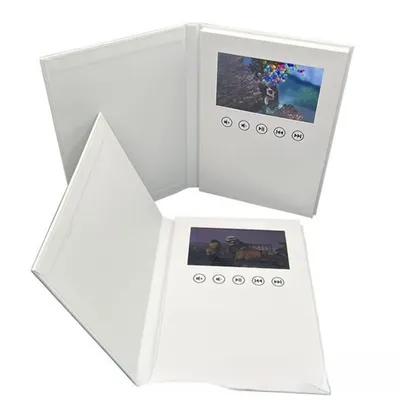 Brochure Paper Blank 7-inch Greeting Card White Hardcover Video Book