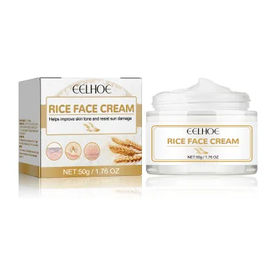 Rice Cream Gently Lightens Fine Lines, Hydrates, Moisturizes Pores, Tightens Facial Skin Care