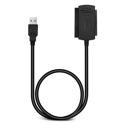 ITINFTEK SATA PATA IDE Drive to USB 2.0 Adapter Converter Cable for Hard Drive Disk HDD 2.5" 3.5" with External AC Power Adapter