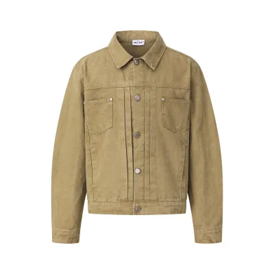 Jacket Men's Short Style Turn-Down Collar Jacket  Brand