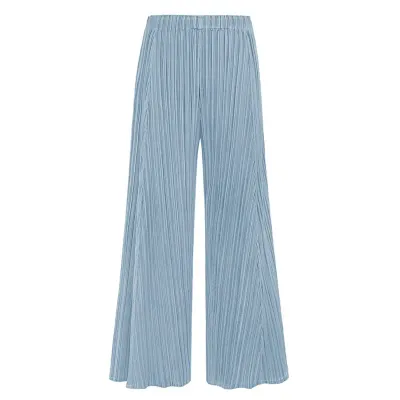 Autumn and Summer New High Quality Three House Splicing Thin, Comfortable and Loose Casual High Waist Wide Leg Pants for Women