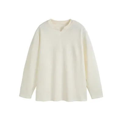  Loose Round Neck Long Sleeve T-Shirt for Men and Women