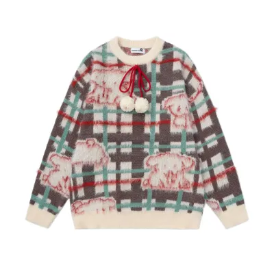  Unisex Loose Tie-Strap Casual Lazy Style Versatile Knitwear Autumn