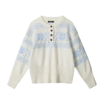 Fair Isle Christmas Red Knit Sweater  Long Sleeve Casual Wear Outerwear or Layering