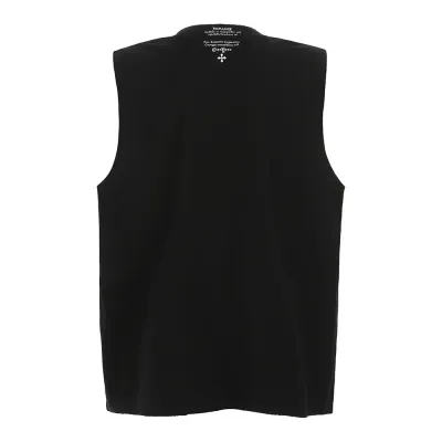  Sporty Distressed Tank Top Men's Summer Loose Casual Street Style Solid Color Round Neck Sleeveless Top