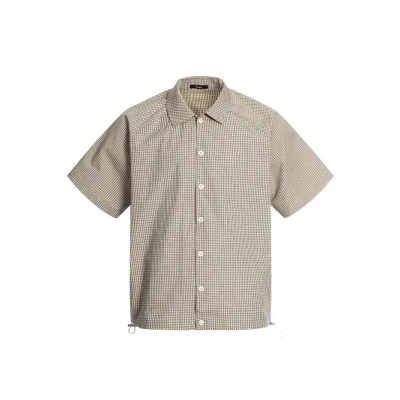  Shirt for Men and Women Oversize Loose Casual Cinched Waist Short Sleeve Blouse