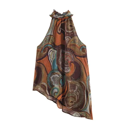 Asymmetric printed metal wire top