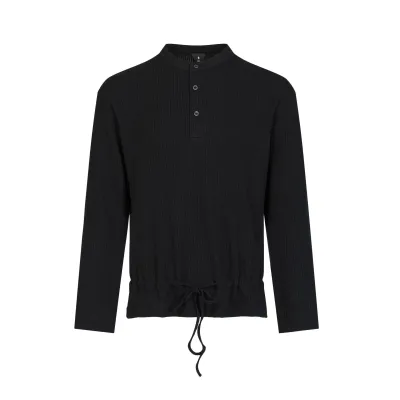 Adjustable waistband lazy knit top