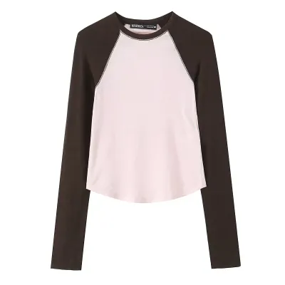 Casual contrasting raglan T-shirt