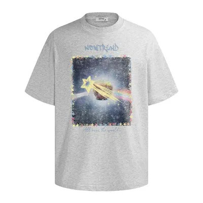 Apple Star Printed Short Sleeve T-shirt