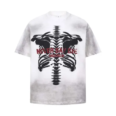 Bone print printing for vintage short sleeves