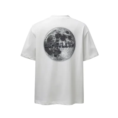Moon element printed short sleeved shirt