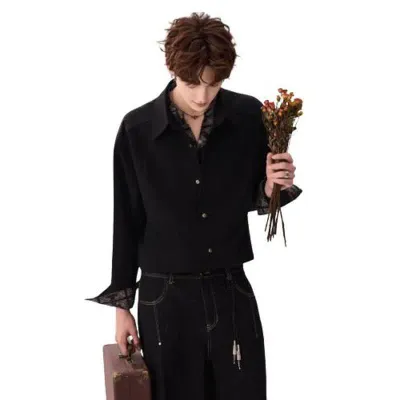 Classic Cashmere-Style Floral Long Sleeve Shirt for Men