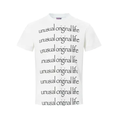 Letter slogan printed short sleeved shirt