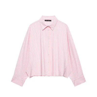 Women's wide sleeved cage striped shirt