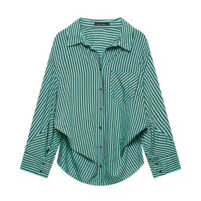 Summer women's striped loose shirt