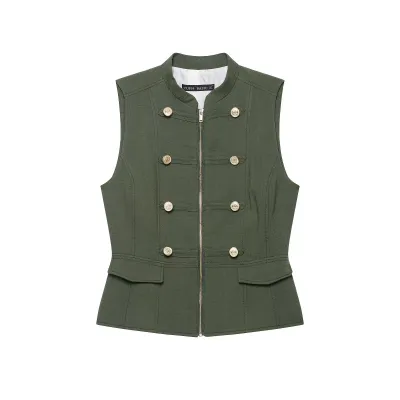 Retro style chain rope buckle vest