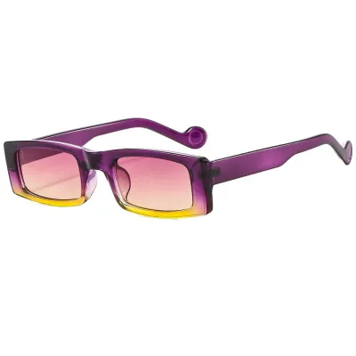 Personalized sunglasses women's color narrow frame hip-hop sunglasses
