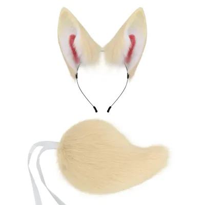  Non-Human StyleEars and Tail Set Cosplay Plush Animal Ears and Tail Rabbit Ears Headband