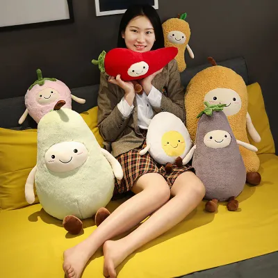 Cute Fruit Doll Plush Mango Pillow Soft Cute Fruit And Vegetable Plush Toy