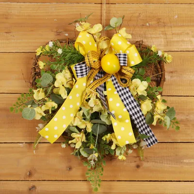 Simulation Plant Lemon Streamer Peach Heart Pendant Home Living Room Spring Decoration Ornaments