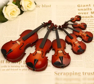 Mini Musical Instrument Handmade Violin Model Ornament Music Training School Teacher Graduation Company Gift Gifts