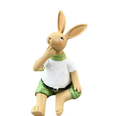 Outdoor garden rabbit resin decorations
