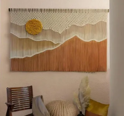 Hand dyed landscape tapestries decorative paintings woven pendants wall carpets