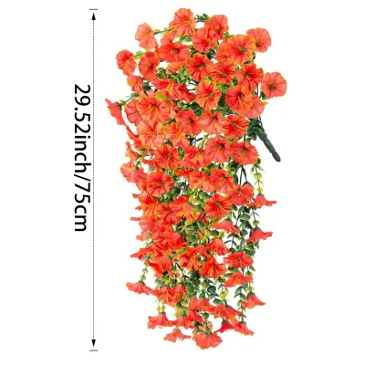 Faux Trumpet Vine Hanging Flower Decor for Garden, and Home Decoration