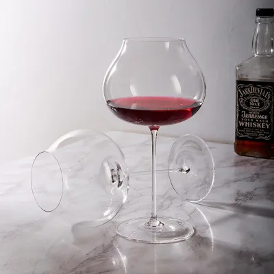  Creative Art Level 650-710ml Tasting Goblet Ultra-Thin Crystal Glass Burgundy Wine Cup New Tulip Exquisite Drinkware Gift