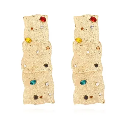  Irregular Metal Dangle Earrings for Woman Party Jewelry