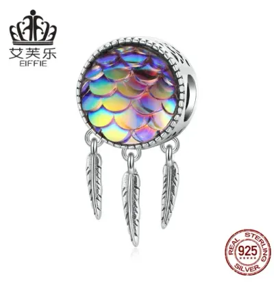 Avele Original Dream Catcher Sterling Silver S925 Color Fish Scales  Beaded Bracelet SCC1985