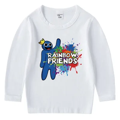 Rainbow friends children's T-shirt round neck long sleeved