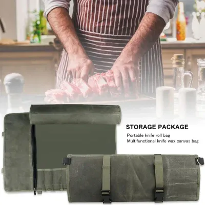 Portable Kitchen Cooking Chef Knife Bag Roll Bag Carry Case Bag 