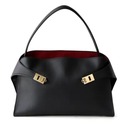 Luxury Genuine Leather Tote Bag for Women, Large Capacity, Top-Grain Cowhide, Handheld Shoulder Bag, HUG Style