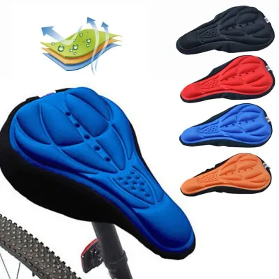  Mountain Bike Cycling Thickened Extra Comfort Ultra Soft Silicone 3D Gel Pad Cushion Cover Bicycle Saddle Seat 