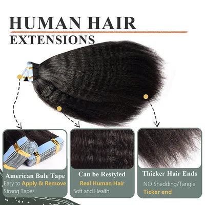 Invisible Seamless Hair Extensions Real Human-hair Hairpieces