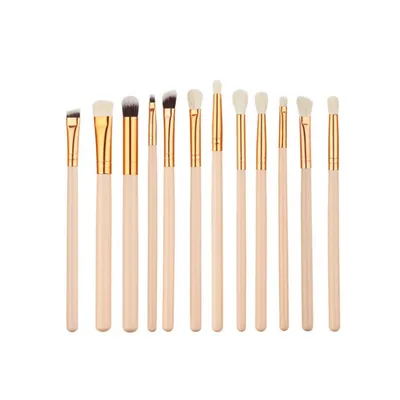 12 Rose Gold Eye Makeup Brush Universal Modeling Daily Makeup Brush Set Soft Fur Eye Shadow Brush