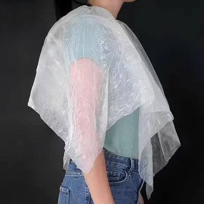 20PCS Disposable Salon Capes - Drawstring Hair Coloring & Perming Neck Covers, Non-Woven Beauty Salon & Barber Supplies