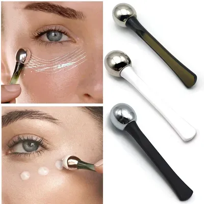 2pc Eye Roller Eye Cream Applicator Cosmetic Spatula Anti Wrinkle Facial Spoon Gold Alloy Face Thin Skin Care Tool  Eye Care Wrinkle Remove Dark Circles