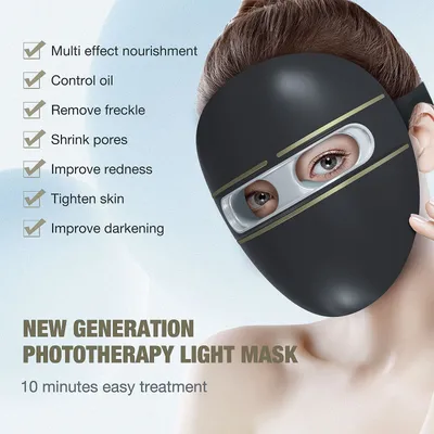 Silicone Large LED Spectrum Beauty Mask With Colorful Lights