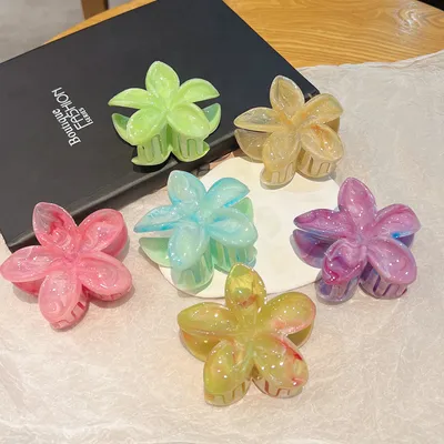 8cm Plumeria Rubra Grip Marble Blooming Pattern