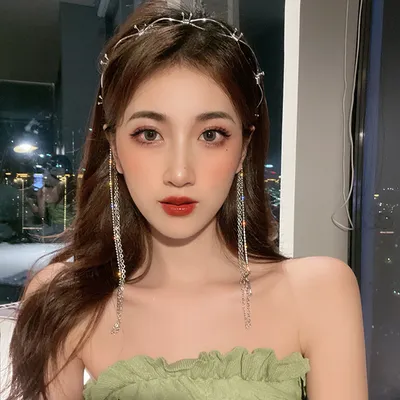Air-encrusted Tassel Headband, Fashionable And High-end