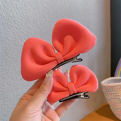 3D Ear Basic Big Bow Hair Clip