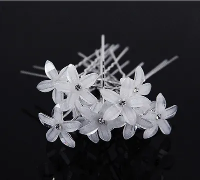 Acrylic five petal diamond flower fork