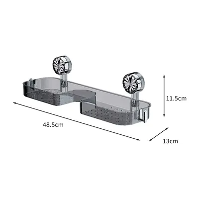 Faucet shelf-suction cup model-clear gray-1 piece