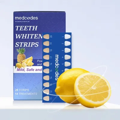 14 Pairs Of Pineapple Enzyme Tooth Strips. They Whiten And Brighten The Teeth, And Are Suitable For People Of All Ages Who Carry Out Daily Dental Care