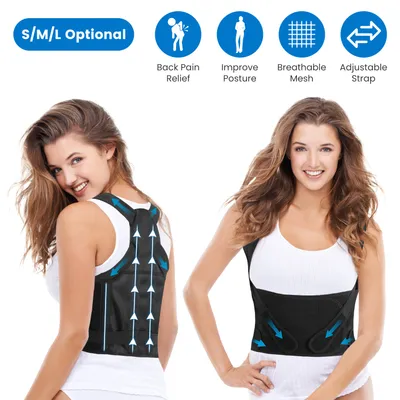 3 Size Options Posture Corrector For Women Men Adjustable Back Brace Posture Trainer Improve Hunchback Slouching Kyphosis Correction Invisible Under Clothes Upper Back Straightener Pain Relief
