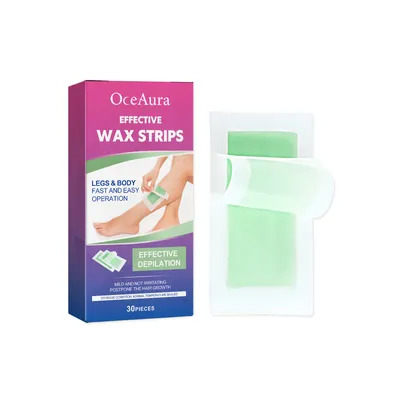 Aloe Scented Hair Removal Wax Paper 30pcs 1 Box